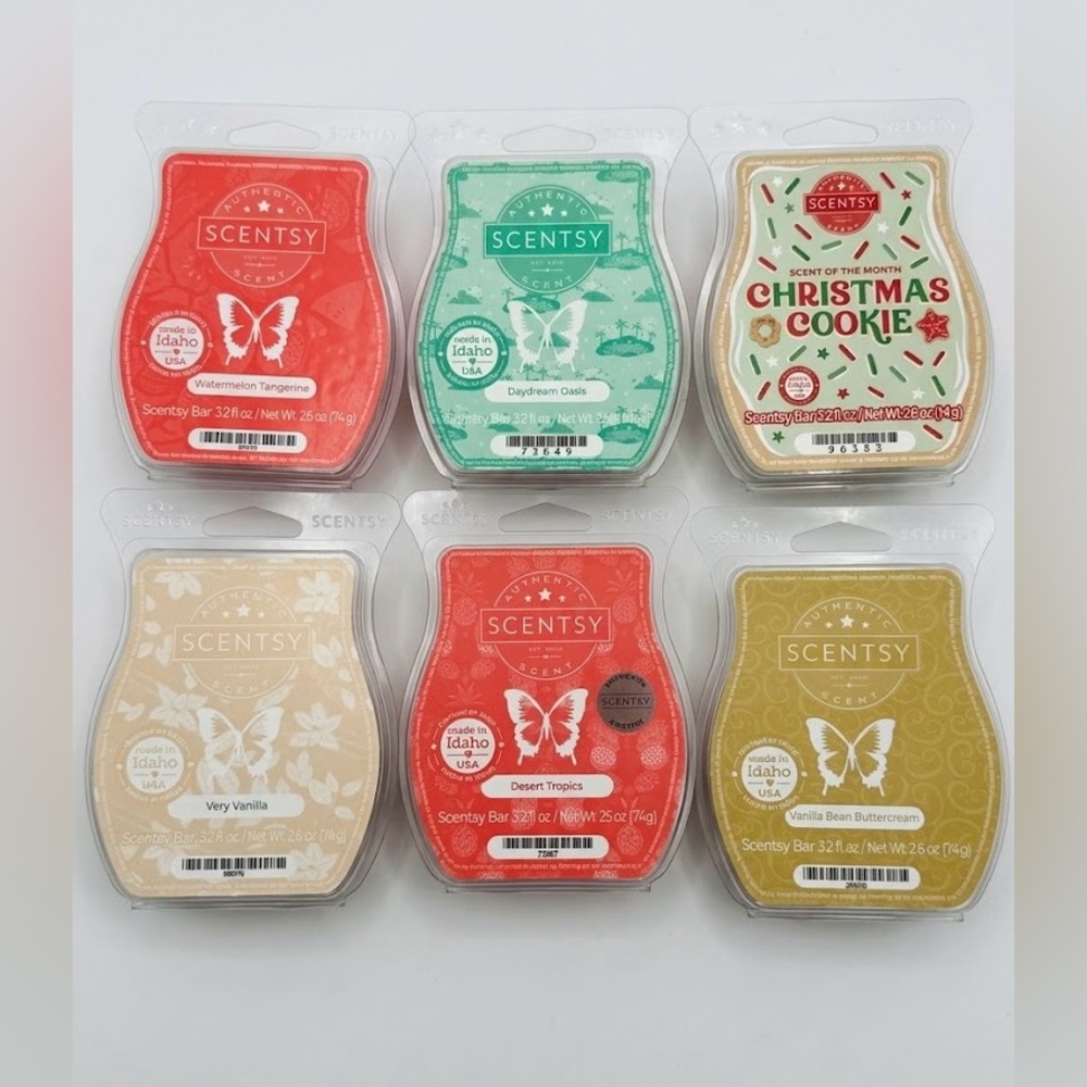 Scentsy Assorted Wax Bar Pack - 6 Brand New
